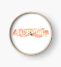 pink sharptop cove water color Clock