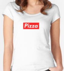 Pizza Supreme Style Logo Women's Fitted Scoop T-Shirt