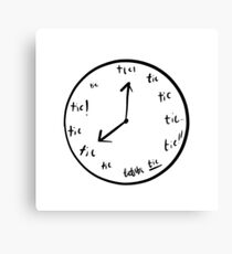 Lienzo Reloj Tic Tic Tourettes