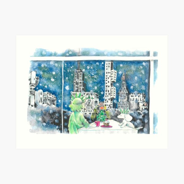 White Christmas, NYC Art Print