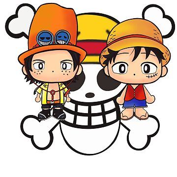 Big Brother Ace and Luffy- One Piece, an art print by Kaytlin