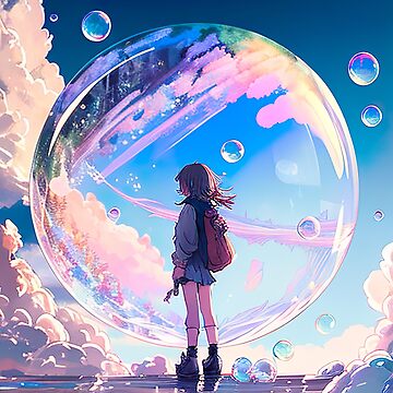 Anime Artsy Bubble Background - Anime Scenes | Poster