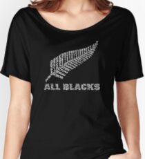 The Rugby Team "All Blacks" of New Zealand Women's Relaxed Fit T-Shirt