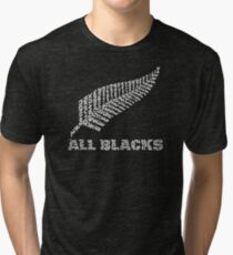 The Rugby Team "All Blacks" of New Zealand Tri-blend T-Shirt