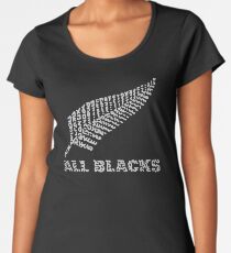 The Rugby Team "All Blacks" of New Zealand Women's Premium T-Shirt
