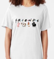 friends not food Slim Fit T-Shirt