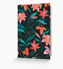 Flame Flowers Greeting Card
