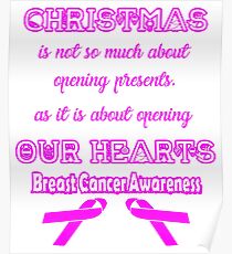 Christmas Support Breast Cancer Awareness Poster
