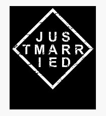 Stylish Just Married Photographic Print
