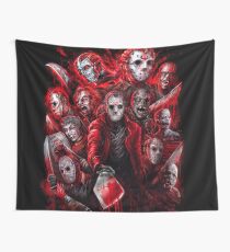 Jason Voorhees (Many faces of) Wall Tapestry