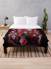 Jason Voorhees (Many faces of) Throw Blanket