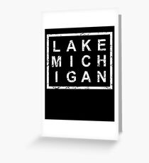 Stylish Lake Michigan Greeting Card