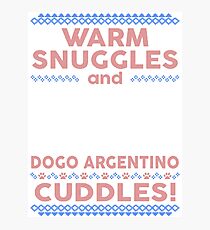 Dogo Argentino Ugly Christmas Sweater Photographic Print