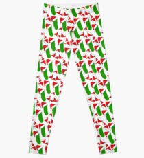 Funny Santa Claus Hat Christmas Pickle Leggings