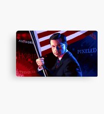 The Patriot (Stephen Colbert pixel art) Canvas Print