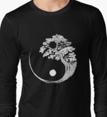 Yin Yang Bonsai Tree Japanese Buddhist Zen Long Sleeve T-Shirt