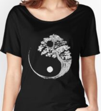 Camiseta ancha Yin Yang Bonsai Tree Budista japonés Zen