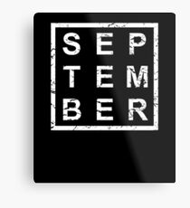 Stylish Birthday Born In September Metal Print