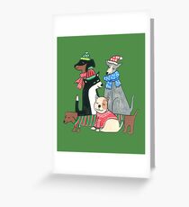 Cute Christmas Dogs Greeting Card