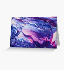 Tranquil Swirls Hybrid Painting Greeting Card