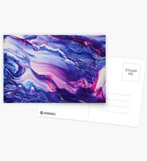 Tranquil Swirls Hybrid Painting Postcards