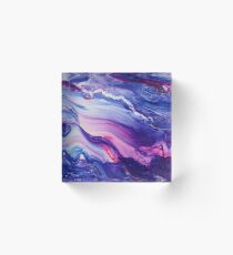 Tranquil Swirls Hybrid Painting Acrylic Block