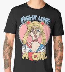 Sailor Moon- Fight Like a Girl Men's Premium T-Shirt