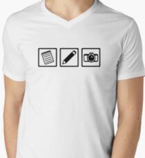 Journalist equipment Men's V-Neck T-Shirt