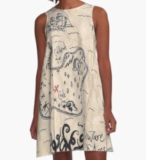 The Treasure Map A-Line Dress