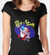 Ren und Stimpy Tailliertes Rundhals-Shirt