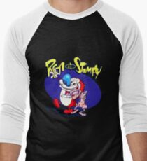 Ren and Stimpy Men's Baseball ¾ T-Shirt