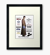 10th Dr. Who Quote Framed Print