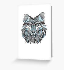 Winter wolf Greeting Card