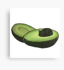 Avocado Cat Canvas Print