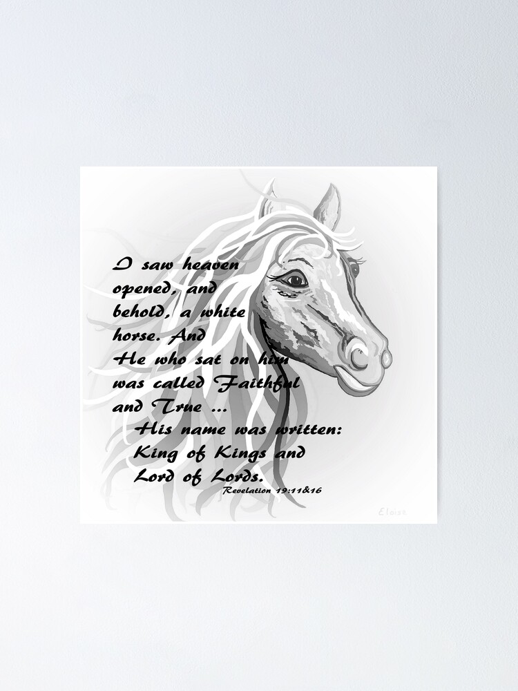 White Horse Of A King Poster By Eloiseart Redbubble