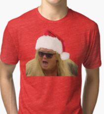 ITS SANTA YA SILLY CUNT! Tri-blend T-Shirt