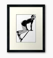 Speedster - Stunt Scooter Boy Framed Print