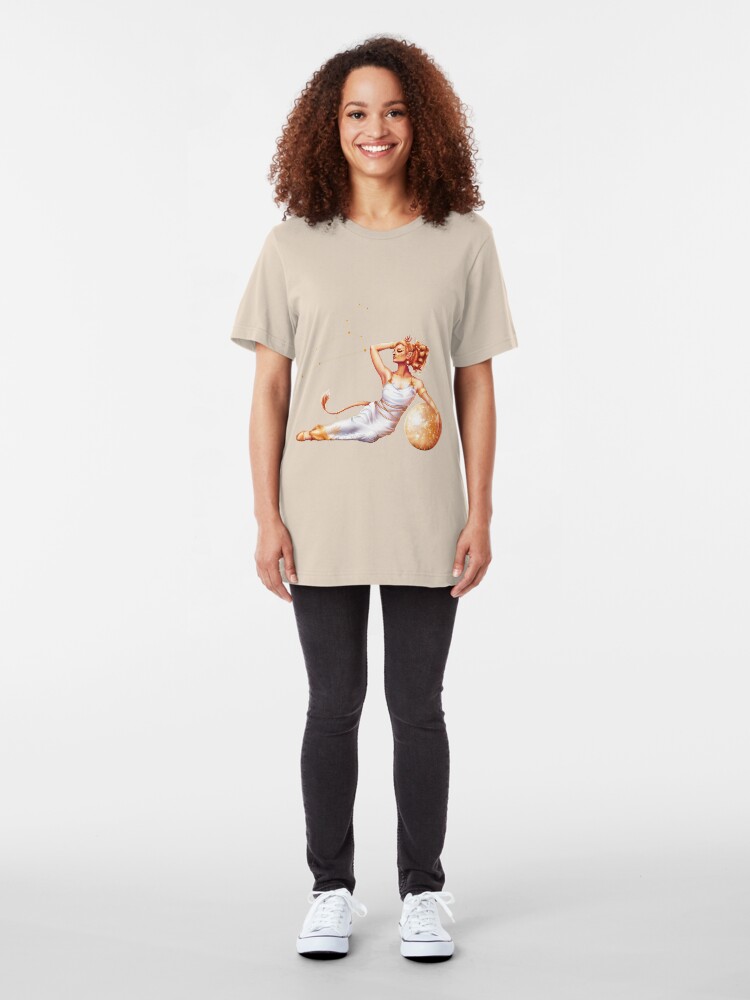Alternate view of Leo OC - 12 Zodiac Ladies Slim Fit T-Shirt