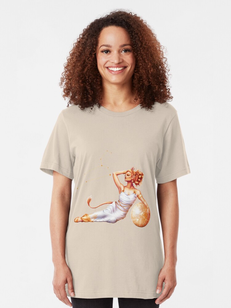 Alternate view of Leo OC - 12 Zodiac Ladies Slim Fit T-Shirt