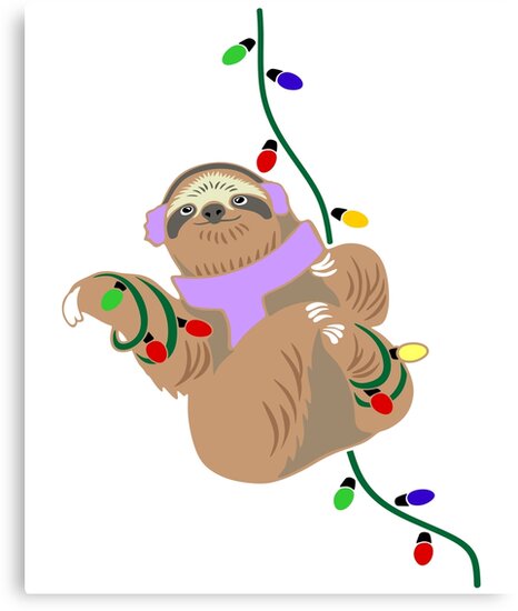 Download "Sloth Christmas" Canvas Prints by Dream Imagine Create ...