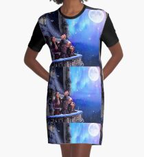 Regal Believer - An Enchanted Forest Christmas Graphic T-Shirt Dress