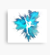 Turner Silhouette - blaue Explosion Metalldruck