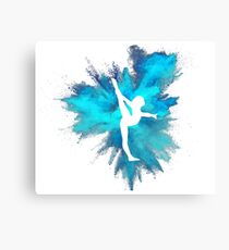 Turner Silhouette - blaue Explosion Leinwanddruck