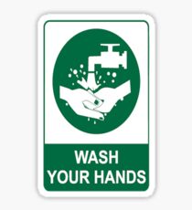 Wash Your Hands Message Sticker