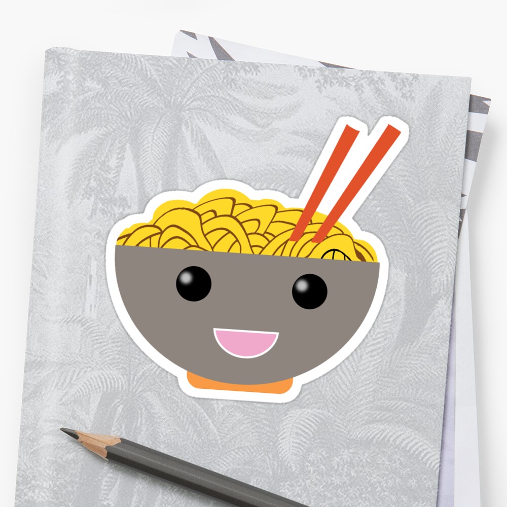 "Noodle Anime Ramen Bowl" Sticker by PopArtDesigns | Redbubble