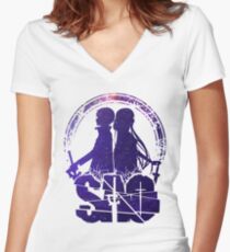 SAO Women's Fitted V-Neck T-Shirt