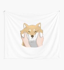 Cute Chubby Cheeks Shiba Inu Wall Tapestry