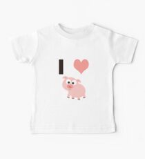 I heart pigs Baby Tee