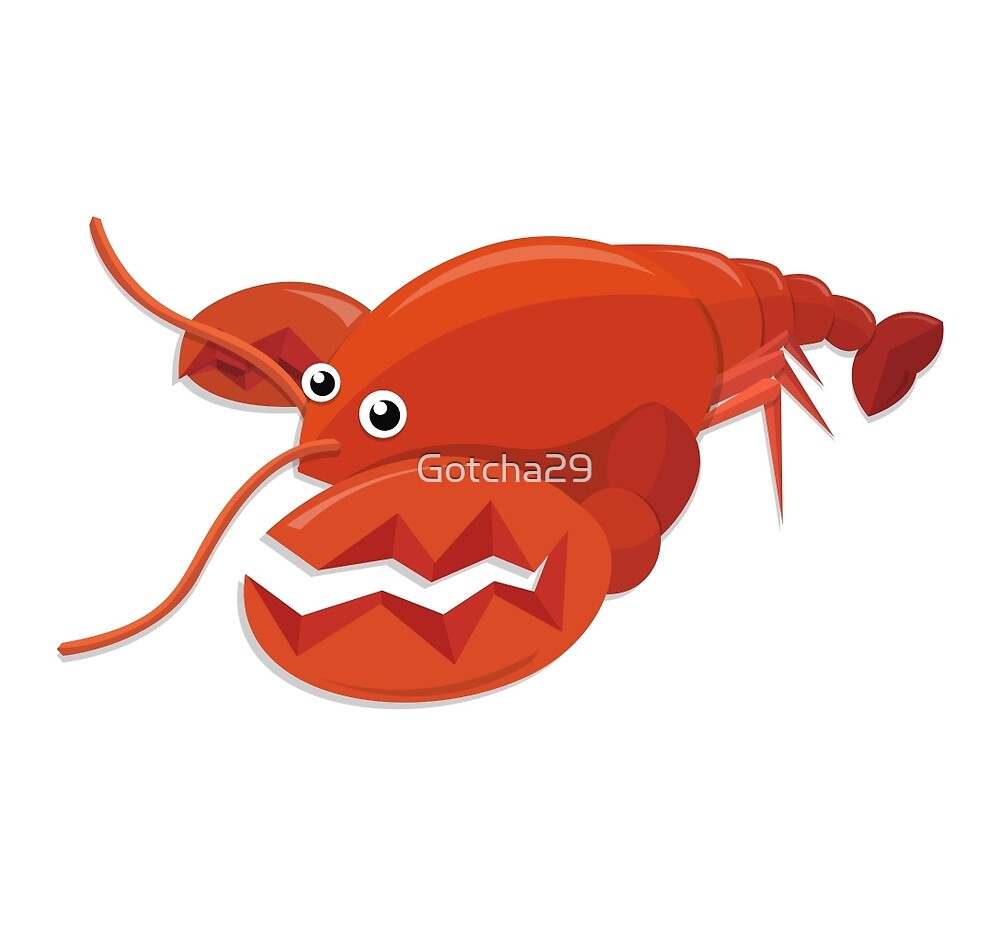 "Red Lobster Cartoon Character" by Gotcha29 Redbubble