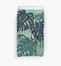 Monstera Melt (in Green) Duvet Cover